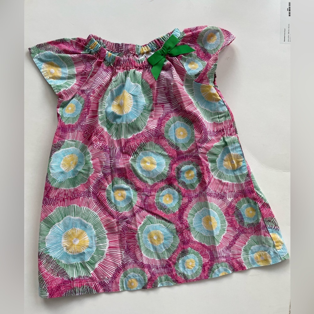 Hanna Andersson sunburst capped sleeve dress-80cm 18-24 months